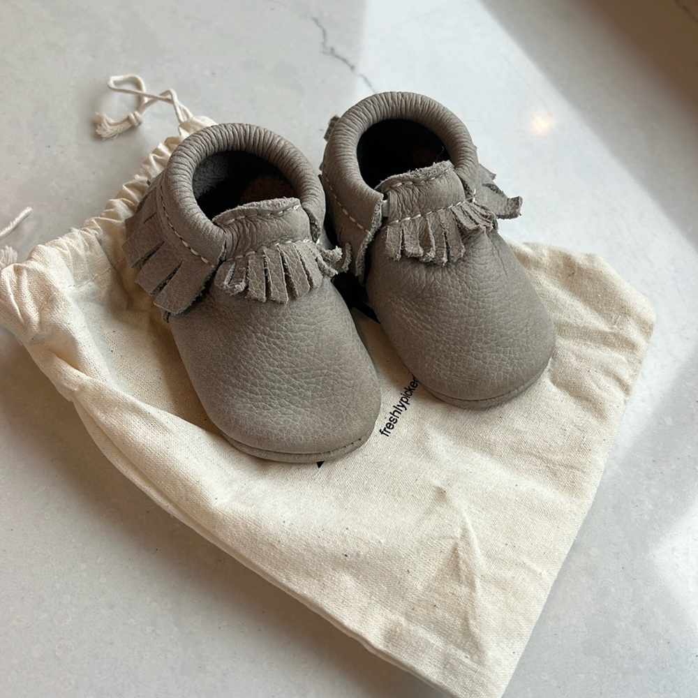 Freshly picked Salt flats baby moccasin size 3